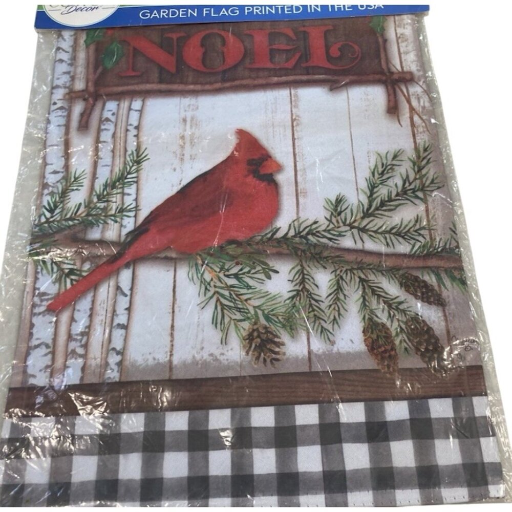 Red Cardinal Christmas Garden Flag Holiday Party Banner Noel Winter Decor Nature